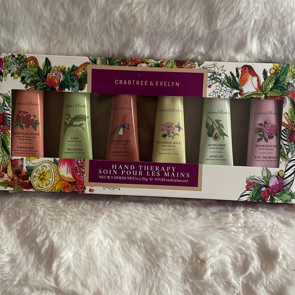 6 piece Crabtree and Evelyn hand therapy Set